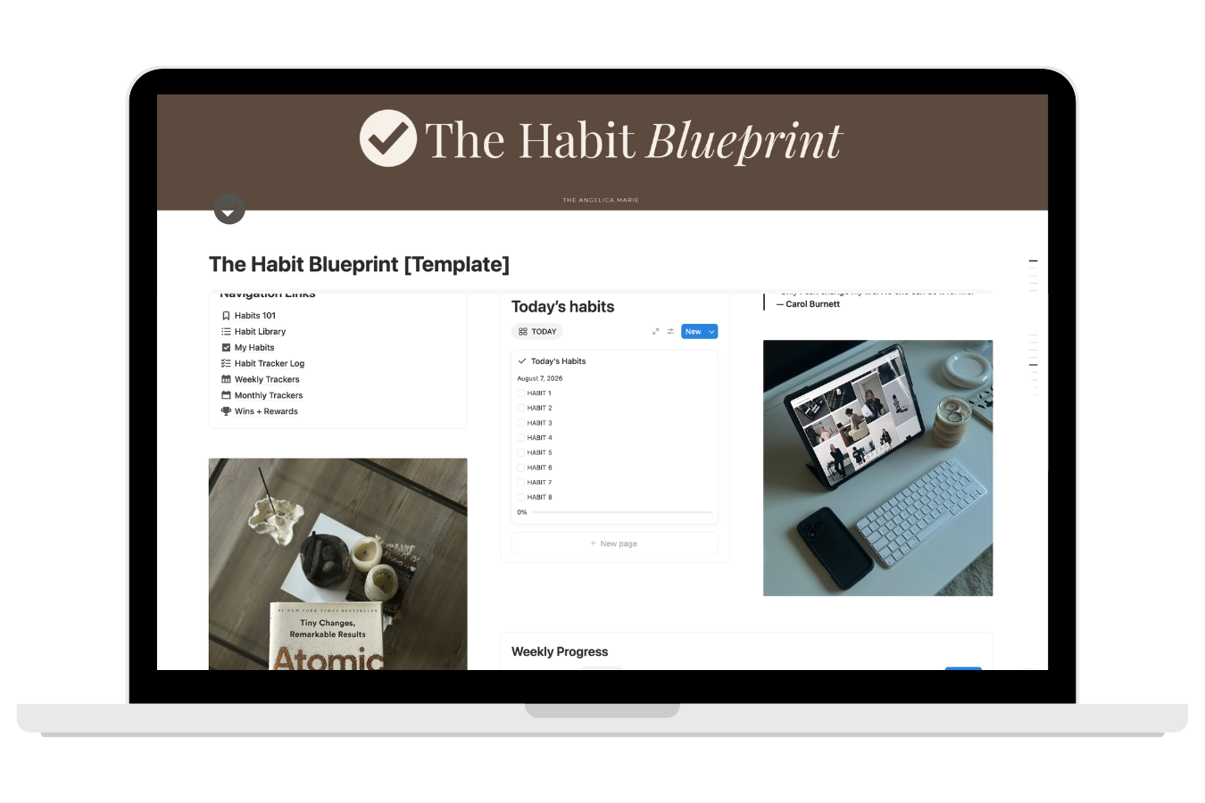 The Habit Blueprint Notion template preview
